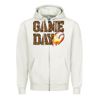 Oatmeal Heather game day baseball Zipper Hoodie - JahusDesignShop
