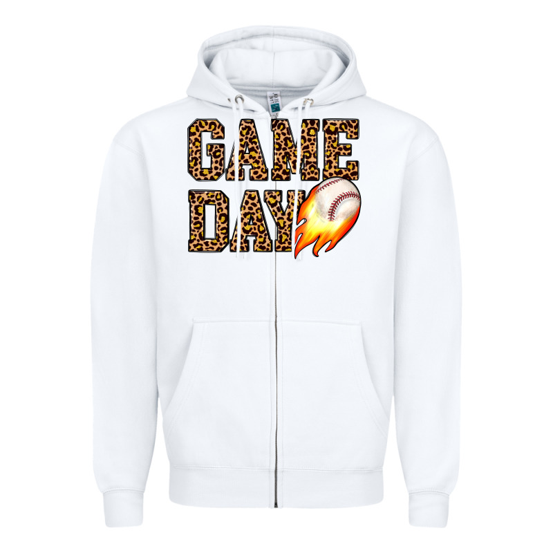 Game Day Baseball Zipper Hoodie by JahusDesignShop | Teevron