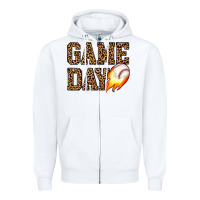 White game day baseball Zipper Hoodie - JahusDesignShop