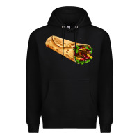 Black burrito Premium Hoodie - AdoDesignShop