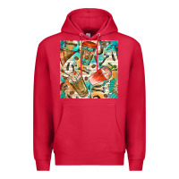 Cardinal western indian coffee cups with aztec seamless pattern bbs Premium Hoodie - BundleAndBundleShop
