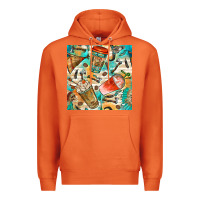 Carrot western indian coffee cups with aztec seamless pattern bbs Premium Hoodie - BundleAndBundleShop