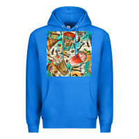 True Royal western indian coffee cups with aztec seamless pattern bbs Premium Hoodie - BundleAndBundleShop