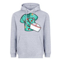 Heather Grey custom name nurse scrubs   font easter risen Heavyweight Hoodie - MaliasSmallBusiness