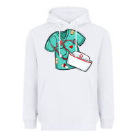 White custom name nurse scrubs   font easter risen Heavyweight Hoodie - MaliasSmallBusiness