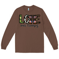 Chestnut love our troops Long Sleeve Tee - CowhideDigitalArt