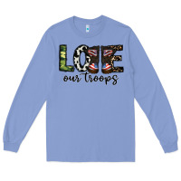 Colony Blue love our troops Long Sleeve Tee - CowhideDigitalArt