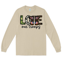 Mushroom love our troops Long Sleeve Tee - CowhideDigitalArt