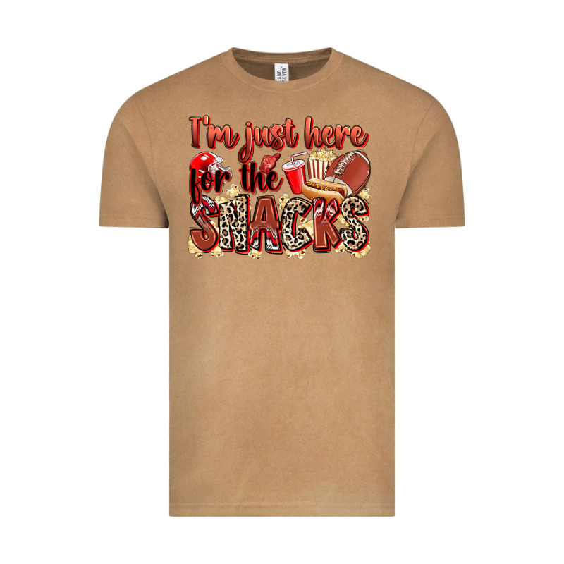I'm Just Here For The Snacks American Football Vintage Tee by Zillion Design Studio | Teevron