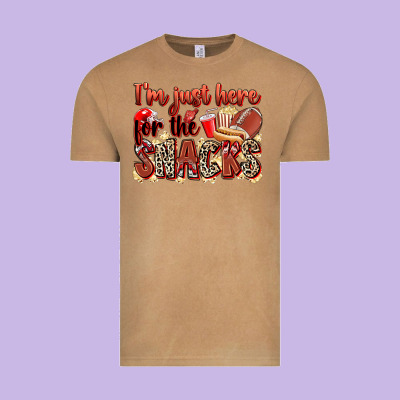 I'm Just Here For The Snacks American Football Vintage Tee Designed By Zillion Design Studio