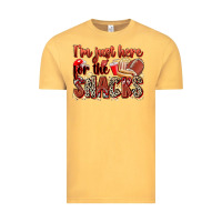 Vintage Mustard i'm just here for the snacks american football Vintage Tee - Zillion Design Studio