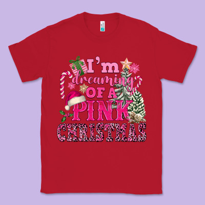 I Am Dreaming Of A Pink Christmas Classic Tee Designed By Fadigitalartstudio