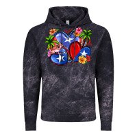 Cloud Black puerto rico hearts Vintage Hoodie - Zillion Design Studio
