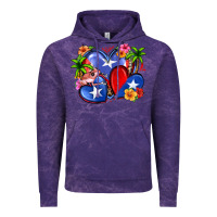Cloud Purple puerto rico hearts Vintage Hoodie - Zillion Design Studio