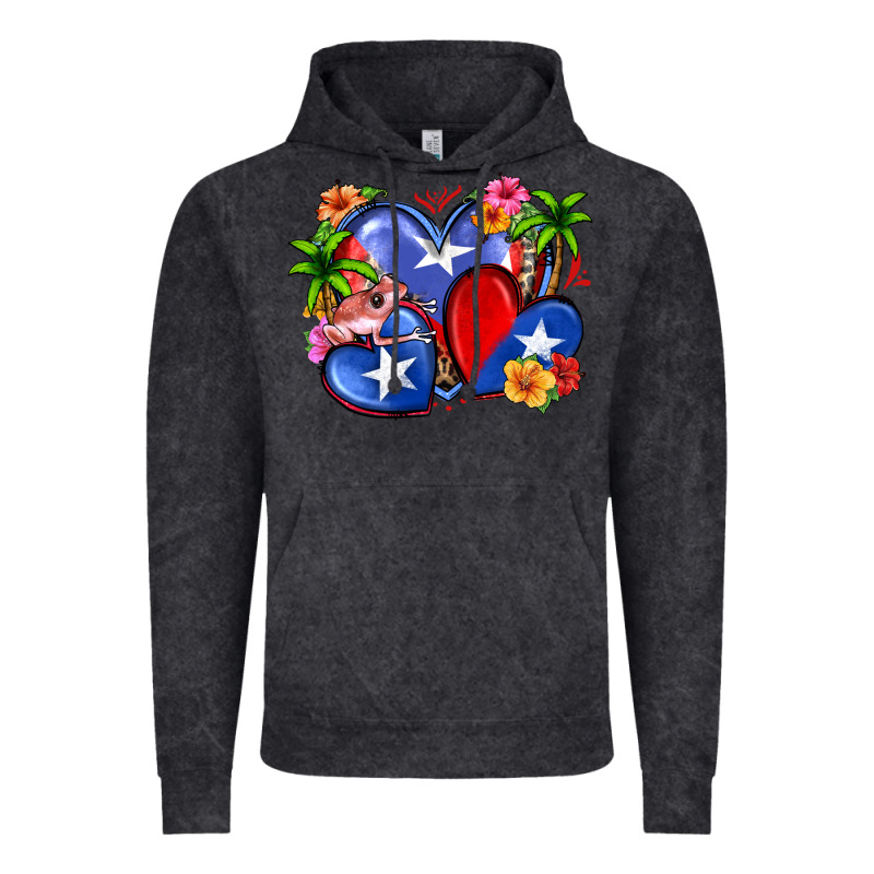 Puerto Rico Hearts Vintage Hoodie by Zillion Design Studio | Teevron