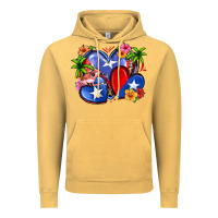 Vintage Mustard puerto rico hearts Vintage Hoodie - Zillion Design Studio