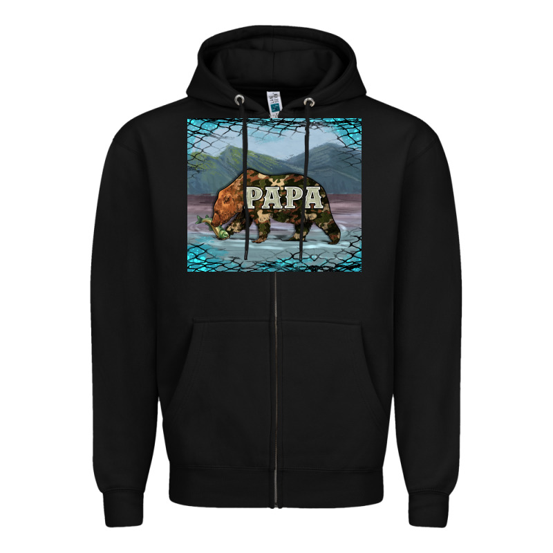 Papa Bear Tumbler Zipper Hoodie by Artiststas | Teevron