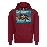 Burgundy papa bear tumbler Zipper Hoodie - Artiststas