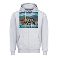 Heather Grey papa bear tumbler Zipper Hoodie - Artiststas