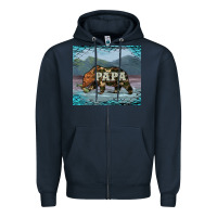 Navy papa bear tumbler Zipper Hoodie - Artiststas