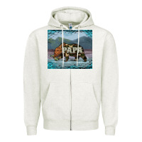 Oatmeal Heather papa bear tumbler Zipper Hoodie - Artiststas