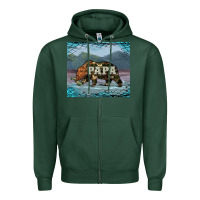Sports Green papa bear tumbler Zipper Hoodie - Artiststas