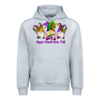 Heather Grey happy mardi gras y'all gnomes Urban Hoodie - RanaPortraitStore