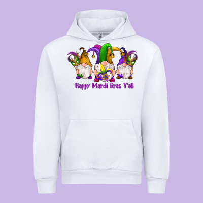Happy Mardi Gras Y'all Gnomes Urban Hoodie Designed By Ranaportraitstore