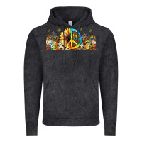 Vintage Black hippie soul leopard sunflower Vintage Hoodie - JahusDesignShop