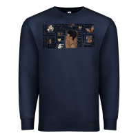 Navy black woman confident Premium Sweatshirt - MaliasSmallBusiness