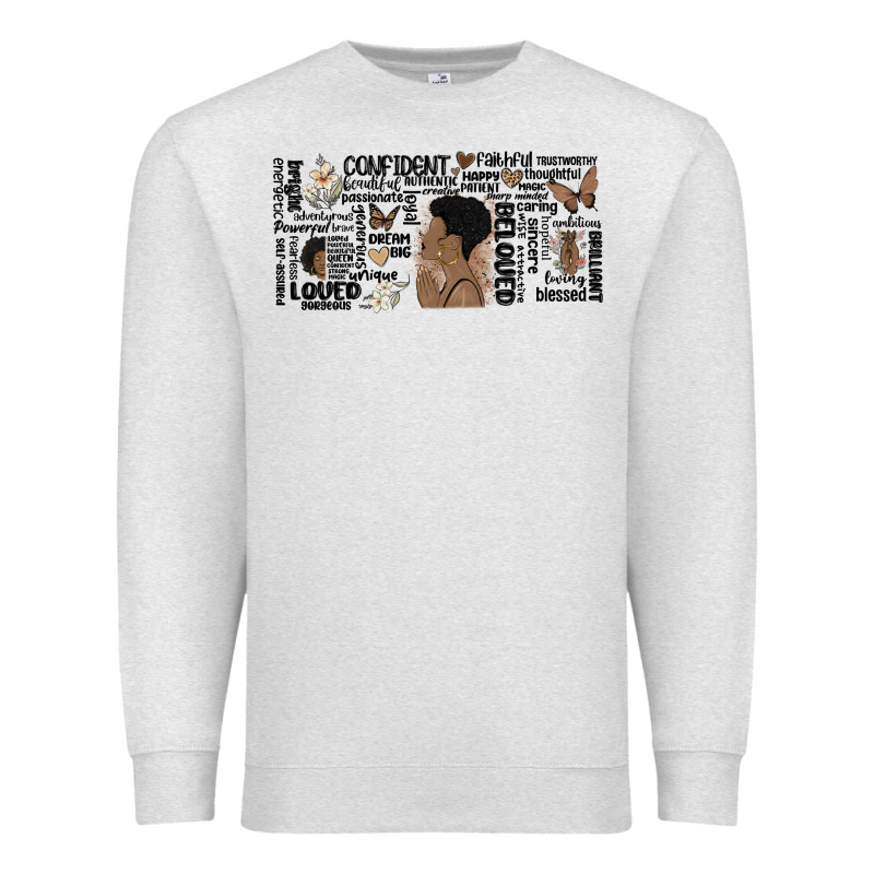 Black Woman Confident Premium Sweatshirt by MaliasSmallBusiness | Teevron