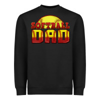 Black softball dad Heavyweight Sweatshirt - Zillion Design Studio