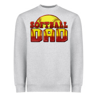 Heather Grey softball dad Heavyweight Sweatshirt - Zillion Design Studio