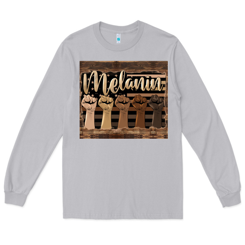 Melanin American Flag Long Sleeve Tee by HRA Design Shop | Teevron