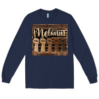 Navy melanin American flag Long Sleeve Tee - HRA Design Shop