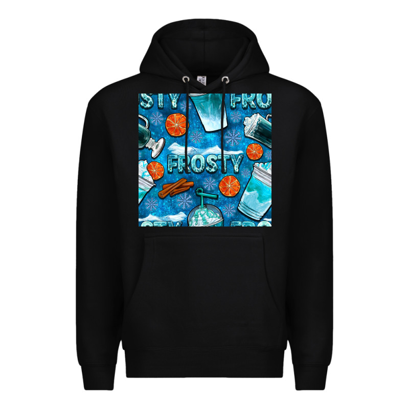Winter Frosty Coffee Cups And Snow Seamless Pattern Bbs Premium Hoodie by BundleAndBundleShop | Teevron