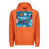 Carrot winter frosty coffee cups and snow seamless pattern bbs Premium Hoodie - BundleAndBundleShop