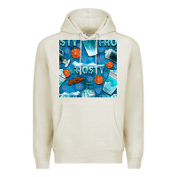 Oatmeal Heather winter frosty coffee cups and snow seamless pattern bbs Premium Hoodie - BundleAndBundleShop