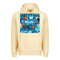 Pina Colada winter frosty coffee cups and snow seamless pattern bbs Premium Hoodie - BundleAndBundleShop