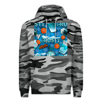 Slate Camo winter frosty coffee cups and snow seamless pattern bbs Premium Hoodie - BundleAndBundleShop