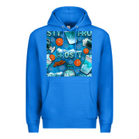 True Royal winter frosty coffee cups and snow seamless pattern bbs Premium Hoodie - BundleAndBundleShop