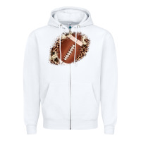 White football cowhide leopard patch Zipper Hoodie - JahusDesignShop