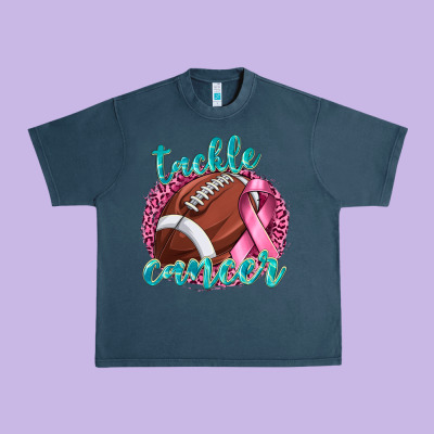 Tackle Cancer Football Urban Heavy Tee Designed By Texasbilliewilder