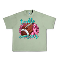 Oil Green Tackle Cancer Football Urban Heavy Tee - texasbilliewilder