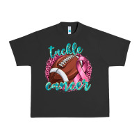 Pigment Black Tackle Cancer Football Urban Heavy Tee - texasbilliewilder