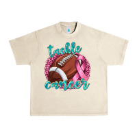 Sandshell Tackle Cancer Football Urban Heavy Tee - texasbilliewilder