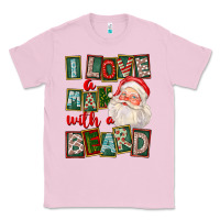 Bubblegum Pink I Love A Man With A Beard Classic Tee - FaDigitalArtStudio