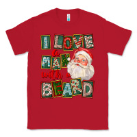 Red I Love A Man With A Beard Classic Tee - FaDigitalArtStudio