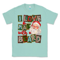 Seafoam I Love A Man With A Beard Classic Tee - FaDigitalArtStudio