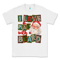 White I Love A Man With A Beard Classic Tee - FaDigitalArtStudio